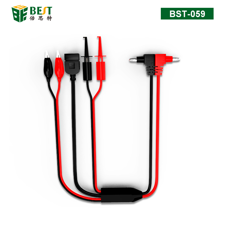 BST-059 手機(jī)維修多用電源線 直流多用電源線 手機(jī)維修供電點(diǎn)測試帶USB圓測試鉤鱷魚夾子接口線